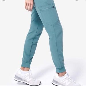 Figs jogger top and pants set in hydrogreen!